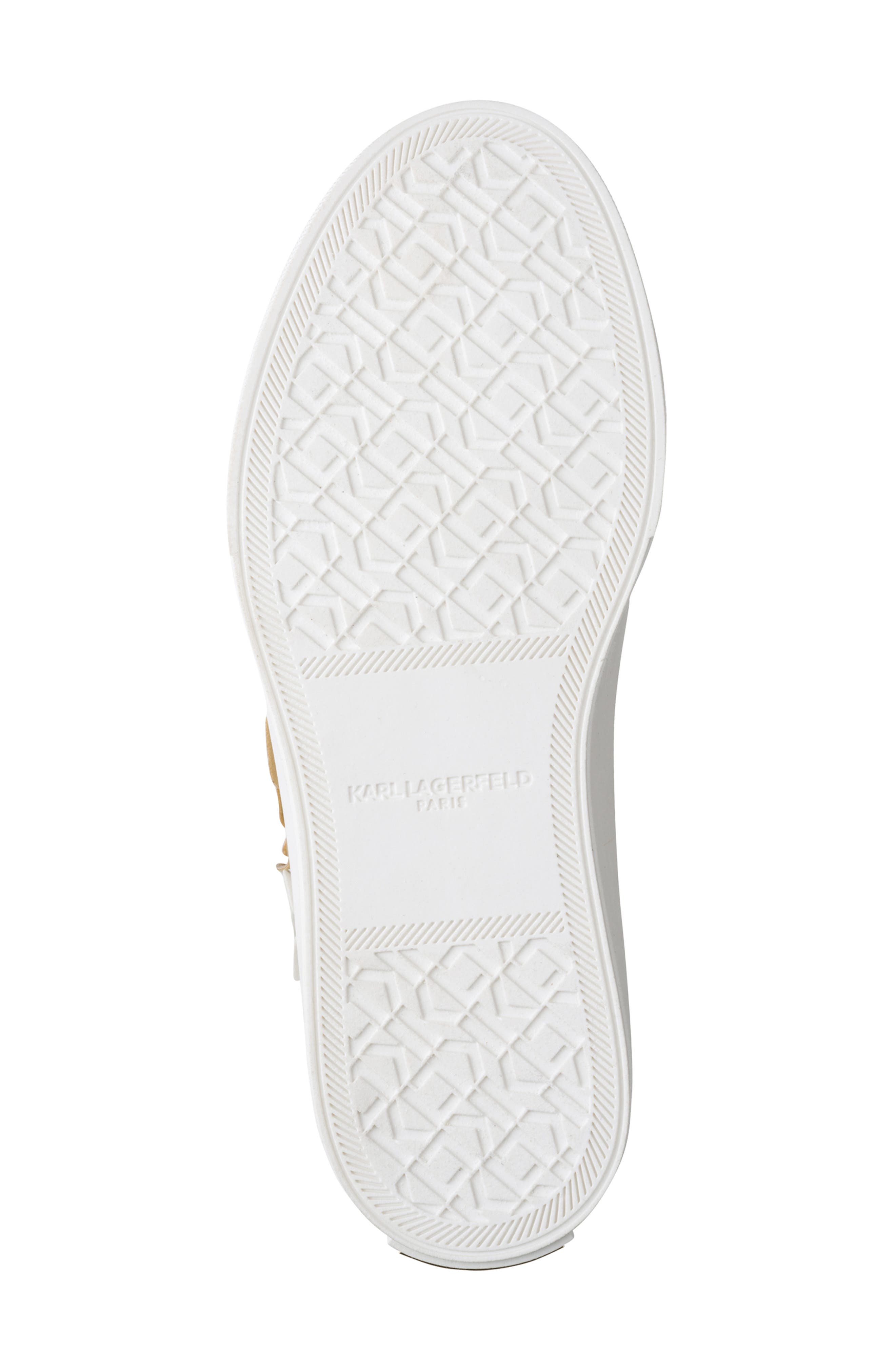KARL LAGERFELD PARIS Gael 2 Sneaker, Alternate, color, Bright White/ White Gold