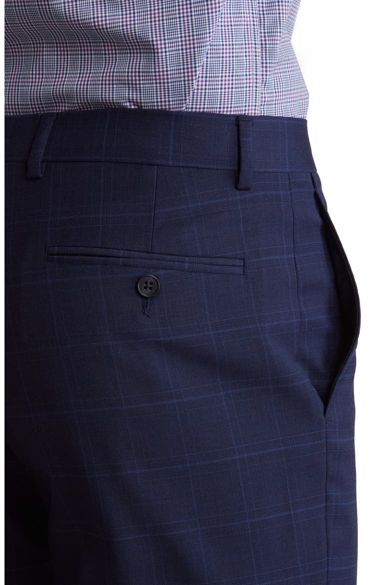 Tommy Hilfiger Navy Check Two Button Notch Lapel Classic Fit Wool Blend ...