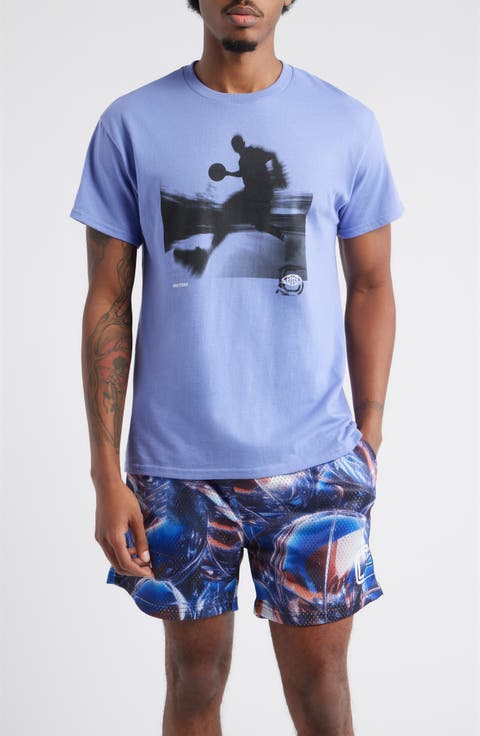Motion Blur Cotton Graphic T-Shirt
