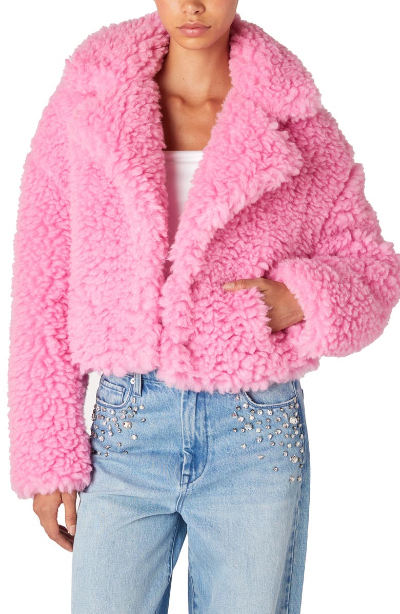 BLANKNYC Faux Fur Jacket, Main, color, Candy Bar