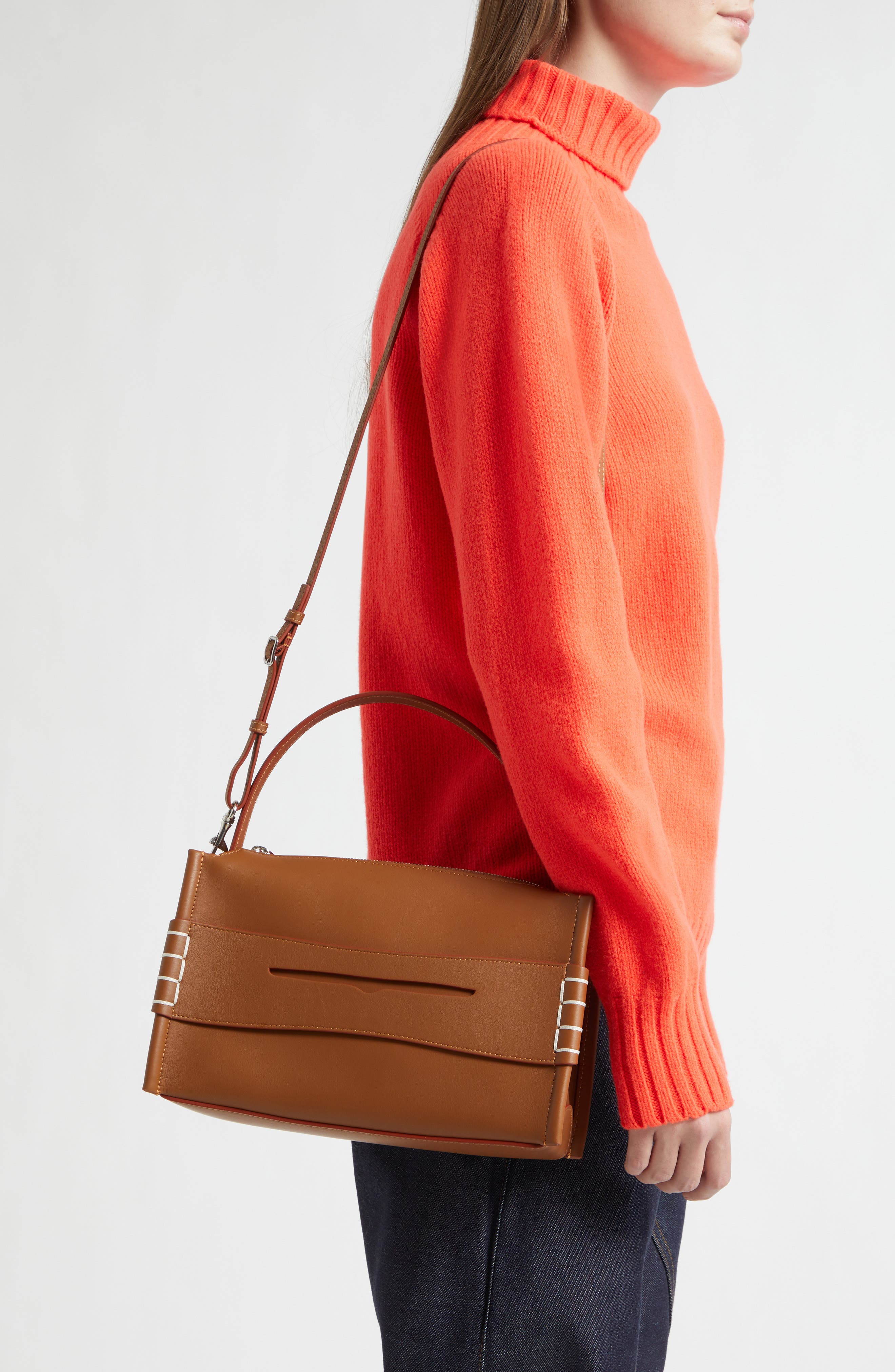 Small Loafer Leather Top Handle Bag - image 3