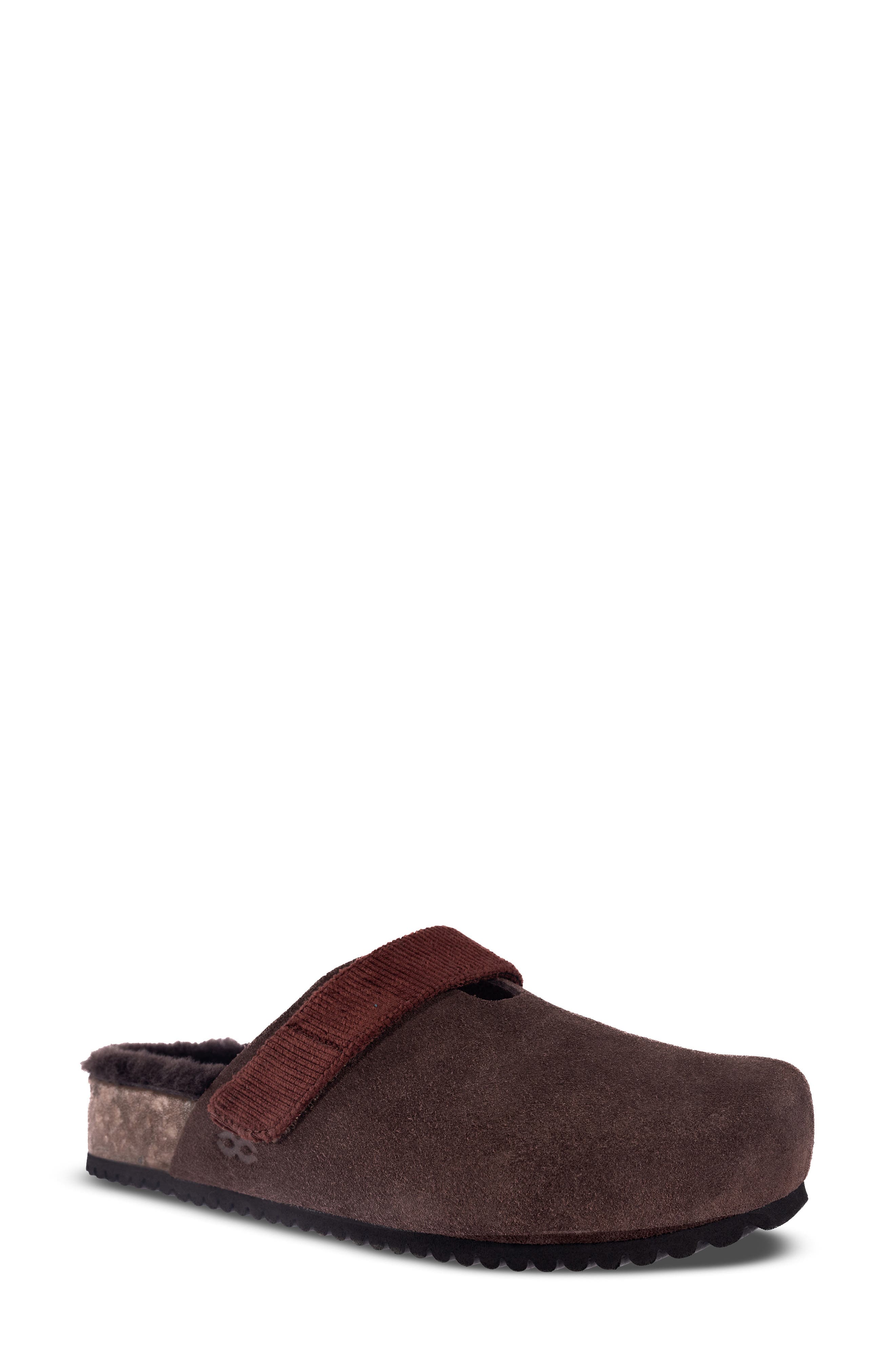 FLEKS Puente Genuine Shearling Lined Clog, Main, color, Espresso