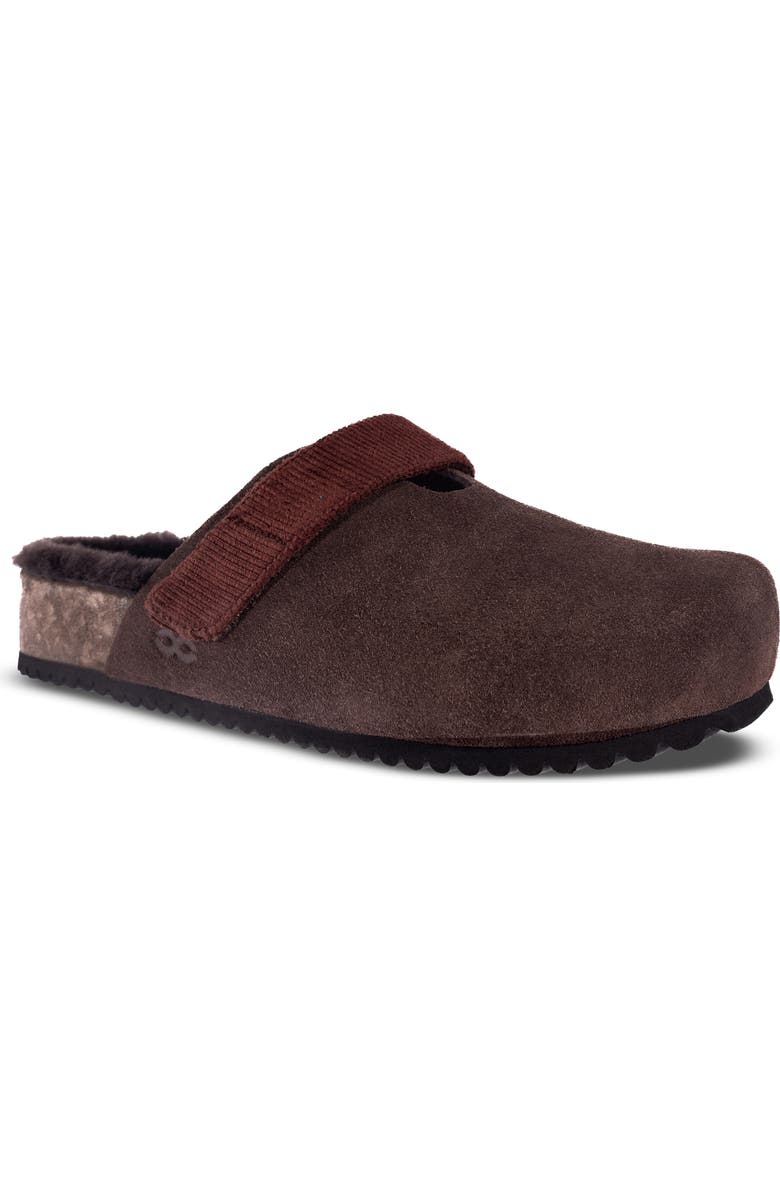 FLEKS Puente Genuine Shearling Lined Clog, Main, color, Espresso