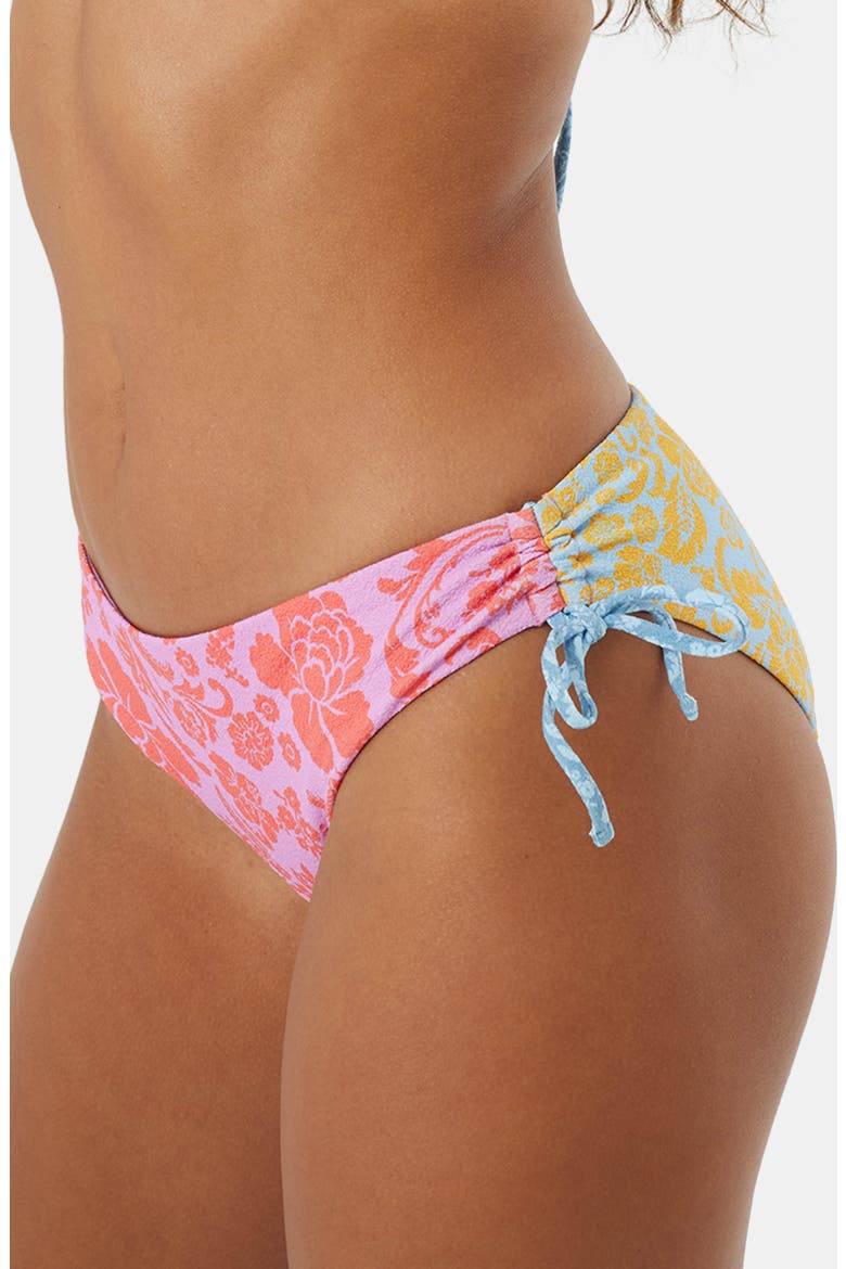 Tapestry Patchwork Hipster Bikini Bottoms, Alternate, color, RED MULTI