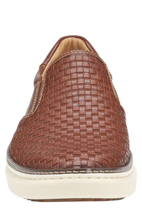 Johnston & Murphy Mcguffey 2 Woven Slip-on Sneaker In Tan Woven Full Grain