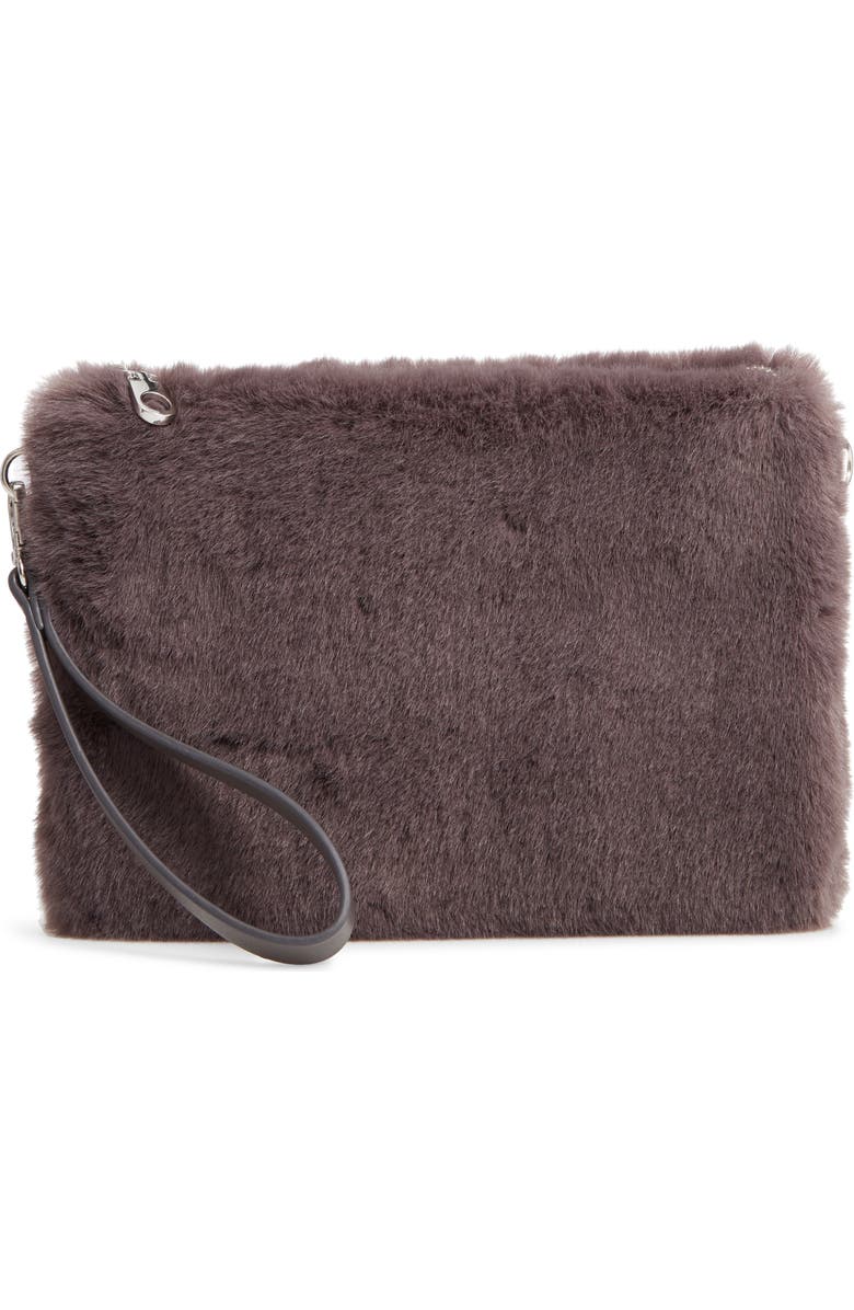 Chelsea28 Astley Faux Fur Convertible Clutch, Main, color,
