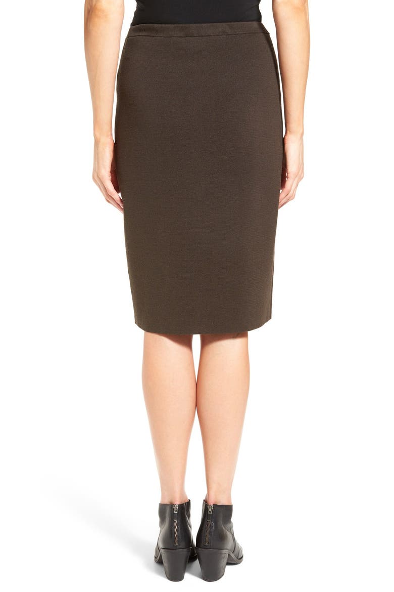 Silk Blend Knit Straight Skirt, Alternate, color, PEAT