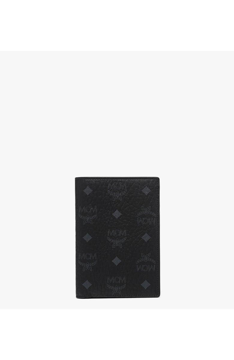 MCM Ottomar Passport Holder in Visetos, Main, color, Black