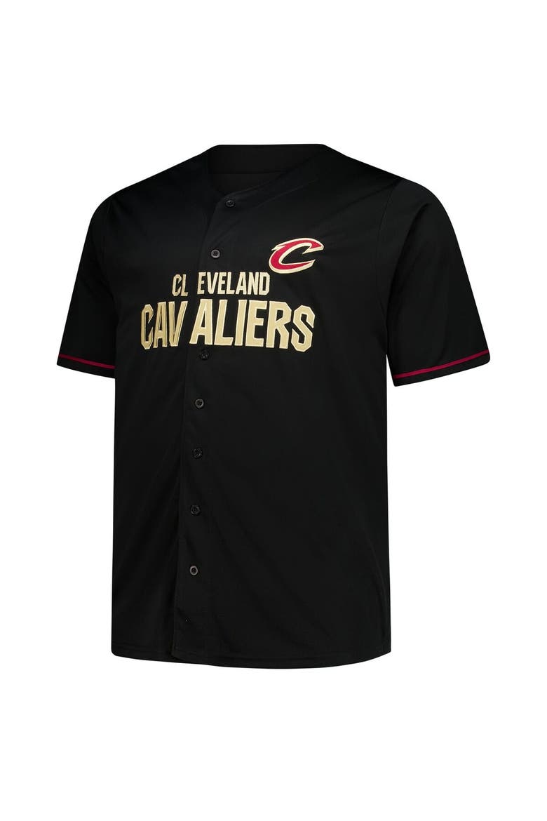 Men's Fanatics Black Cleveland Cavaliers Big & Tall Pop Full-Button Jersey, Alternate, color, Black