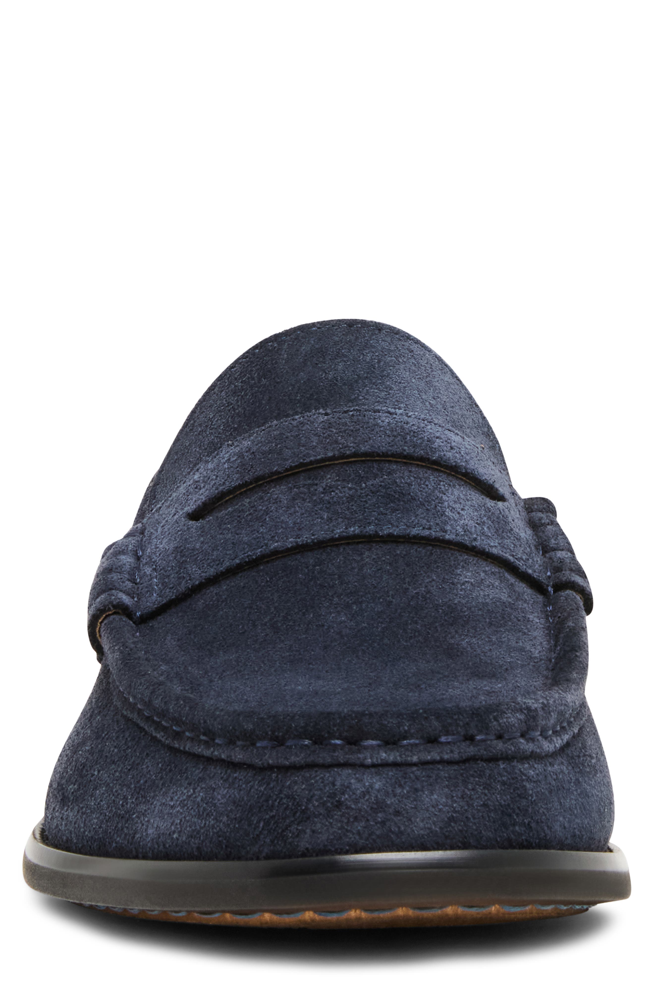 Hettick Penny Loafer, Alternate, color, NAVY SUEDE