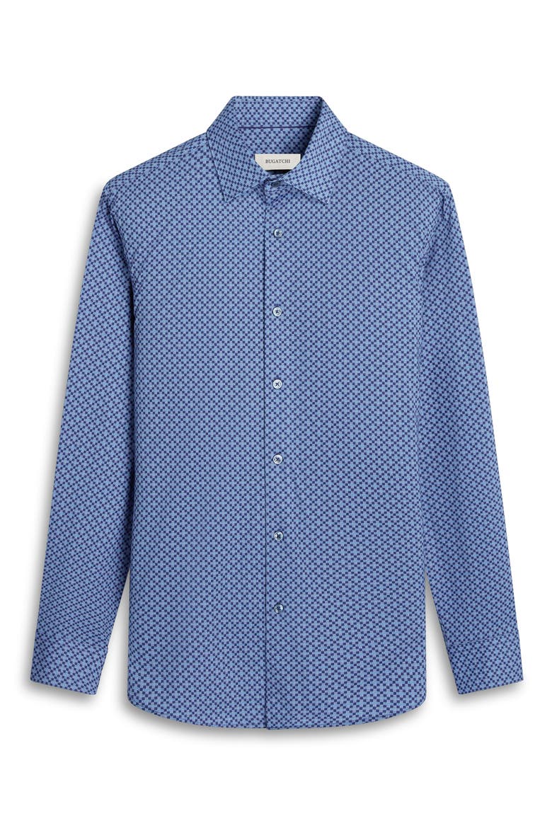 James OoohCotton® Microcheck Button-Up Shirt, Alternate, color, CLASSIC BLUE