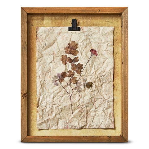 Wildflower Shadow Box Wall Art in Pink for Everyday Decor