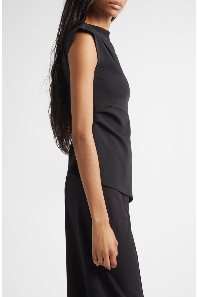 Luelle Asymmetric Peplum Top, Alternate, color, BLACK