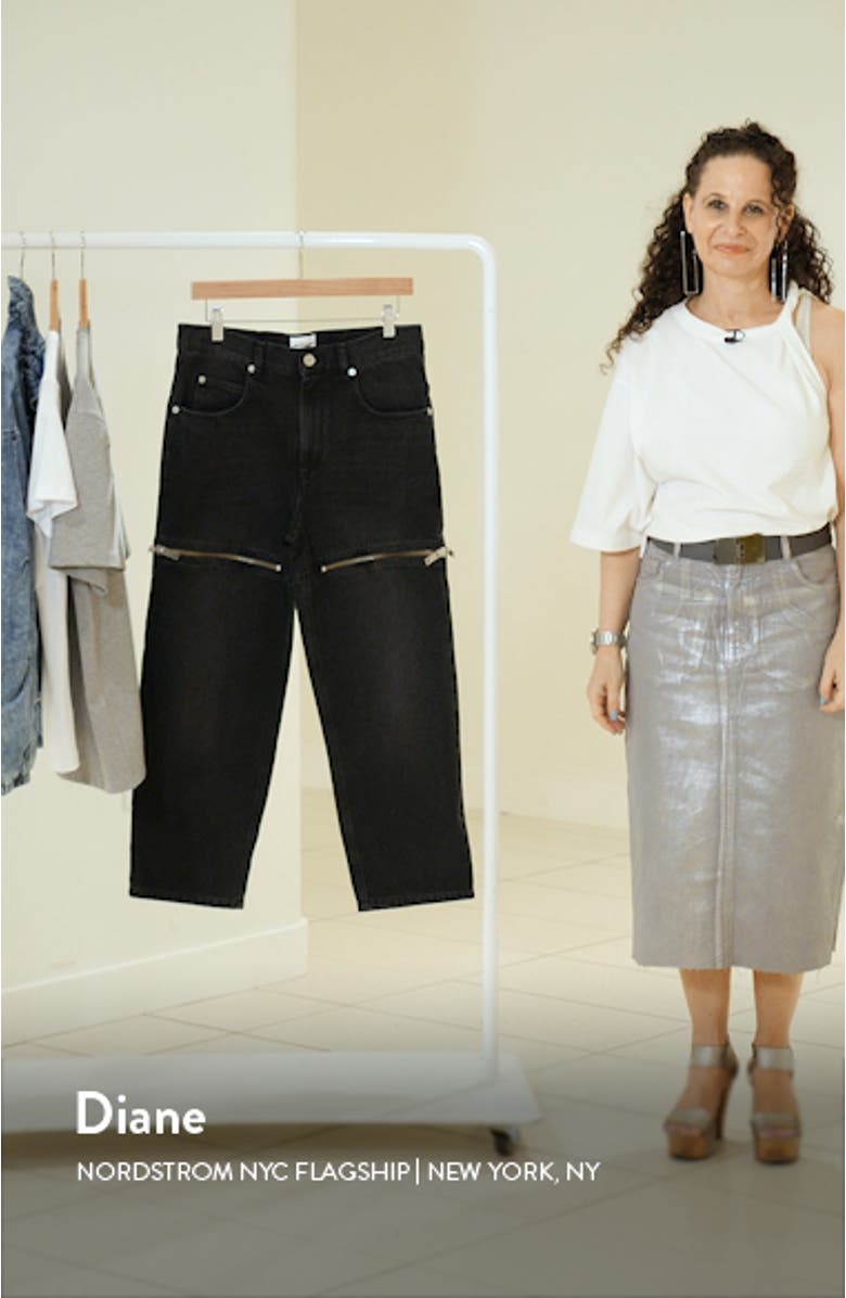 Salia Zip Vent Barrel Jeans, sales video thumbnail