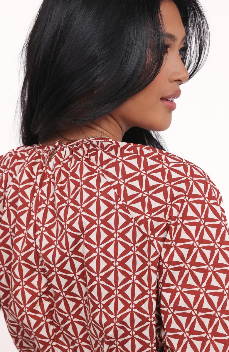 Petal & Pup Delilah Cotton Geo Print Crop Top & Skirt Set, Alternate, color, Geo Print