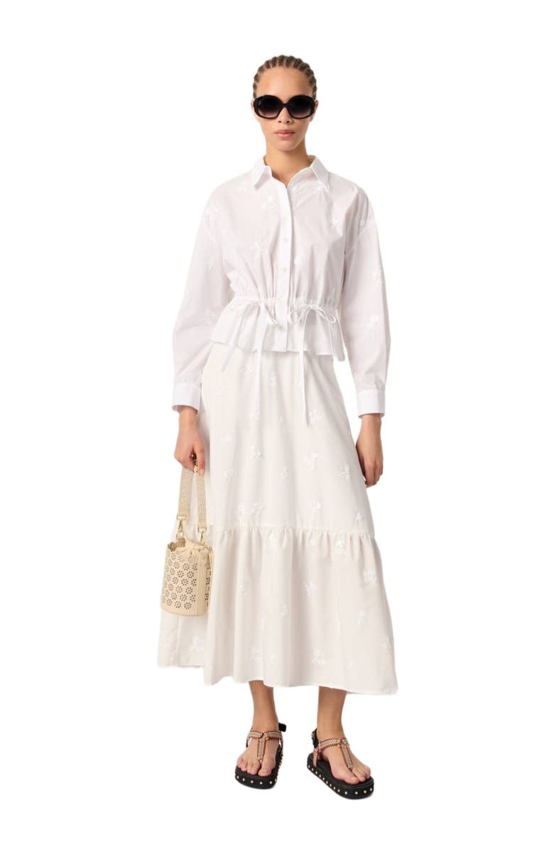 maje Short embroidered shirt, Alternate, color, 