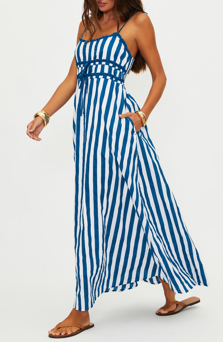 Beach Riot Levie Stripe Maxi Dress, Alternate, color, Twilight Tides Stripes