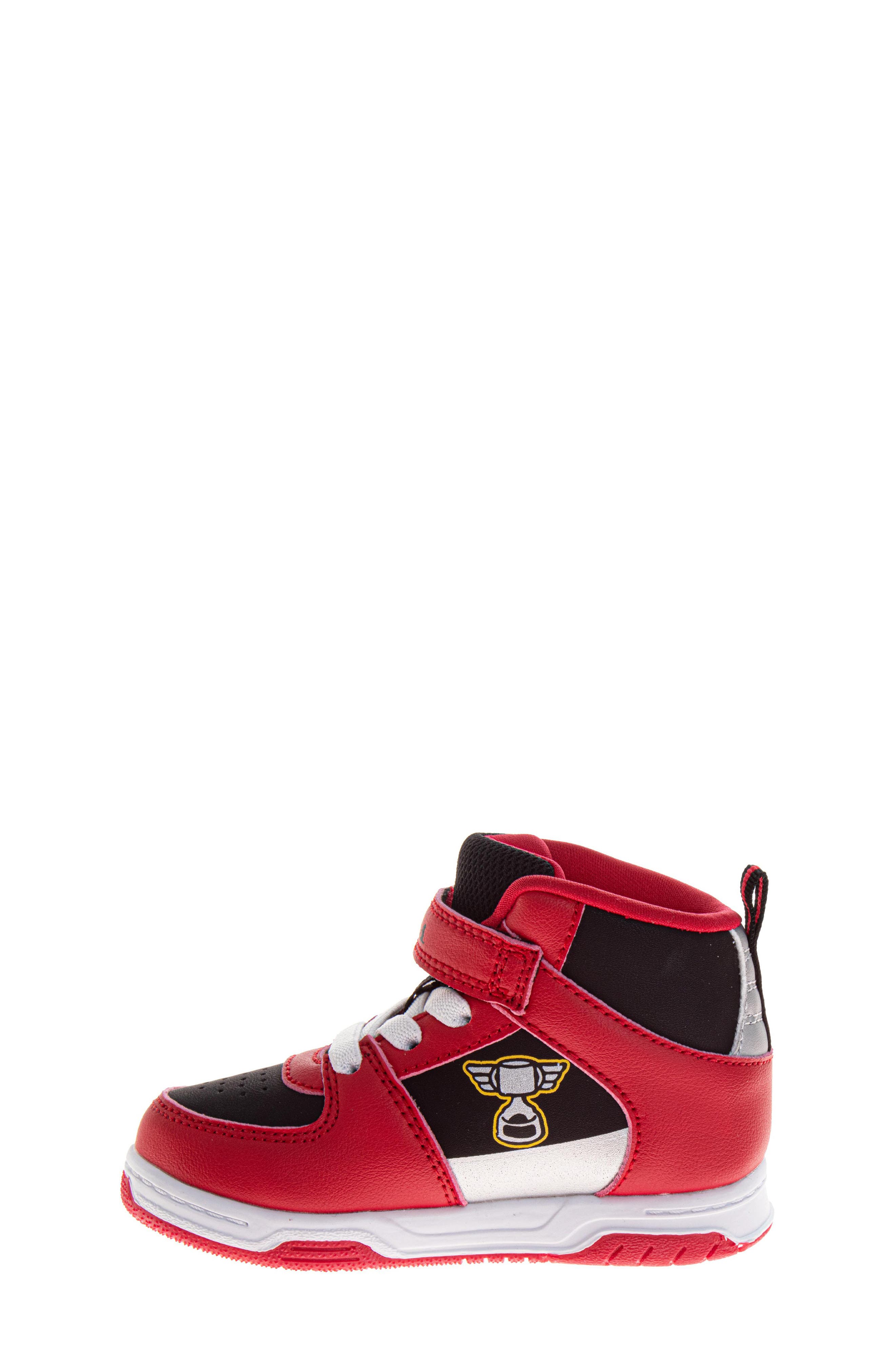 Kids' Disney Pixar Lightning Speed High Top Sneaker, Alternate, color, RED