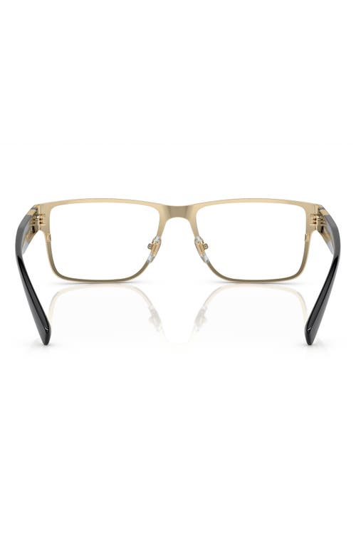 Versace 57mm Rectangular Optical Glasses In Blue
