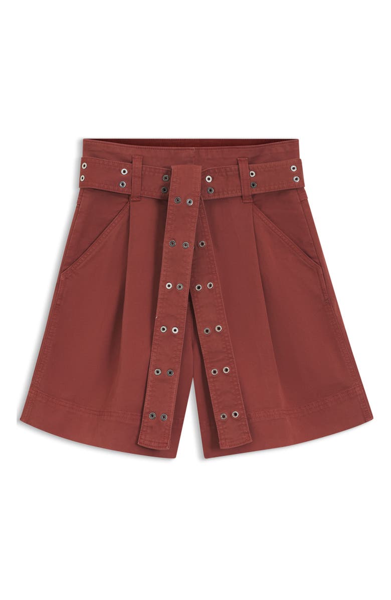 BOSS Orange Tulina Twill Shorts, Alternate, color, Henna