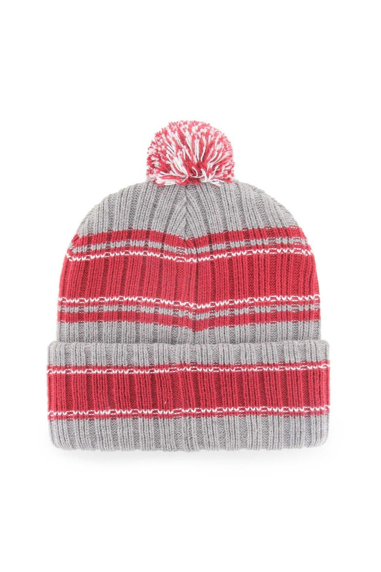 Men's '47 Gray Alabama Crimson Tide Rexford Cuffed Knit Hat with Pom, Alternate, color, Gray