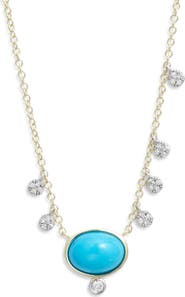 Meira T Turquoise & Diamond Pavé Charms Pendant Necklace