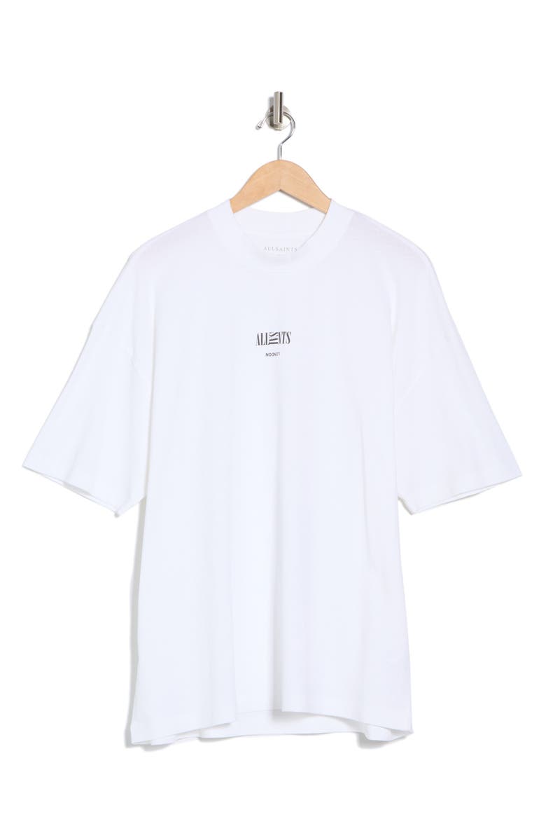 AllSaints Burman Logo Cotton T-Shirt, Alternate, color, Optic White