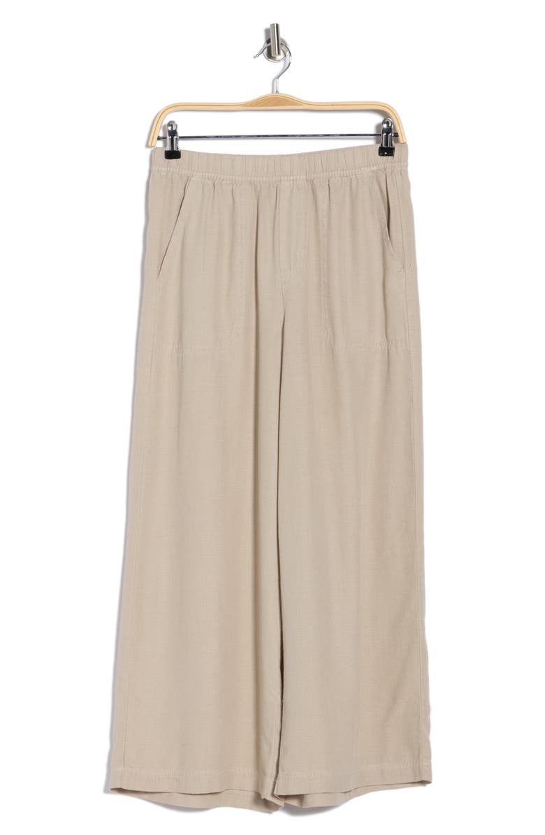Splendid Angie Cropped Palazzo Pants, Main, color, Fawn