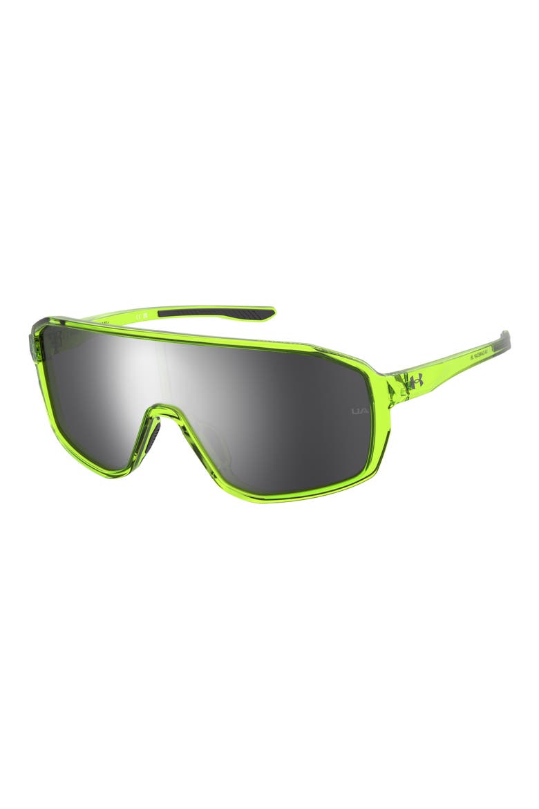 Gameday 99mm Mirrored Shield Sunglasses, Alternate, color, YELLOW CRYSTAL