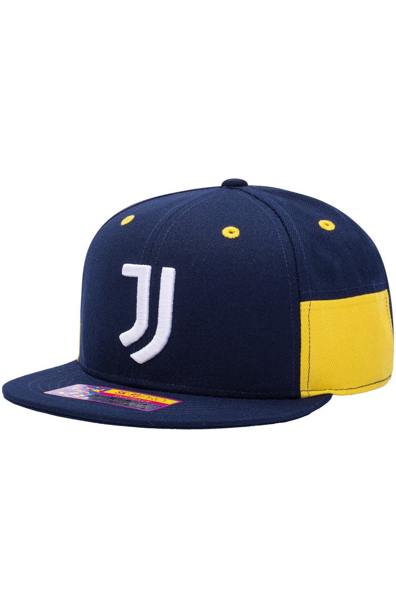 FAN INK Men's Navy Juventus Truitt Pro Snapback Hat, Main, color,