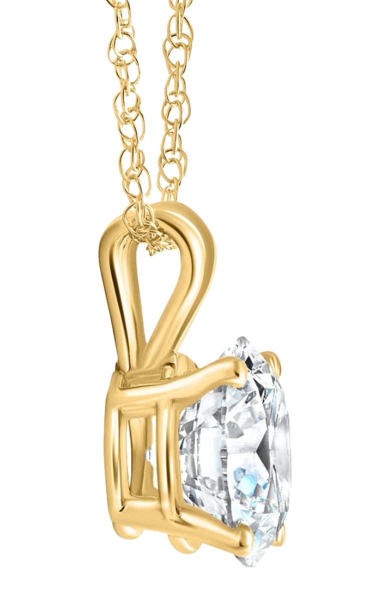 Bliss Diamond Certified 2.60Ct Diamond Solitaire Pendant 14k Gold Necklace 18" Lab Grown, Alternate, color, Yellow Gold