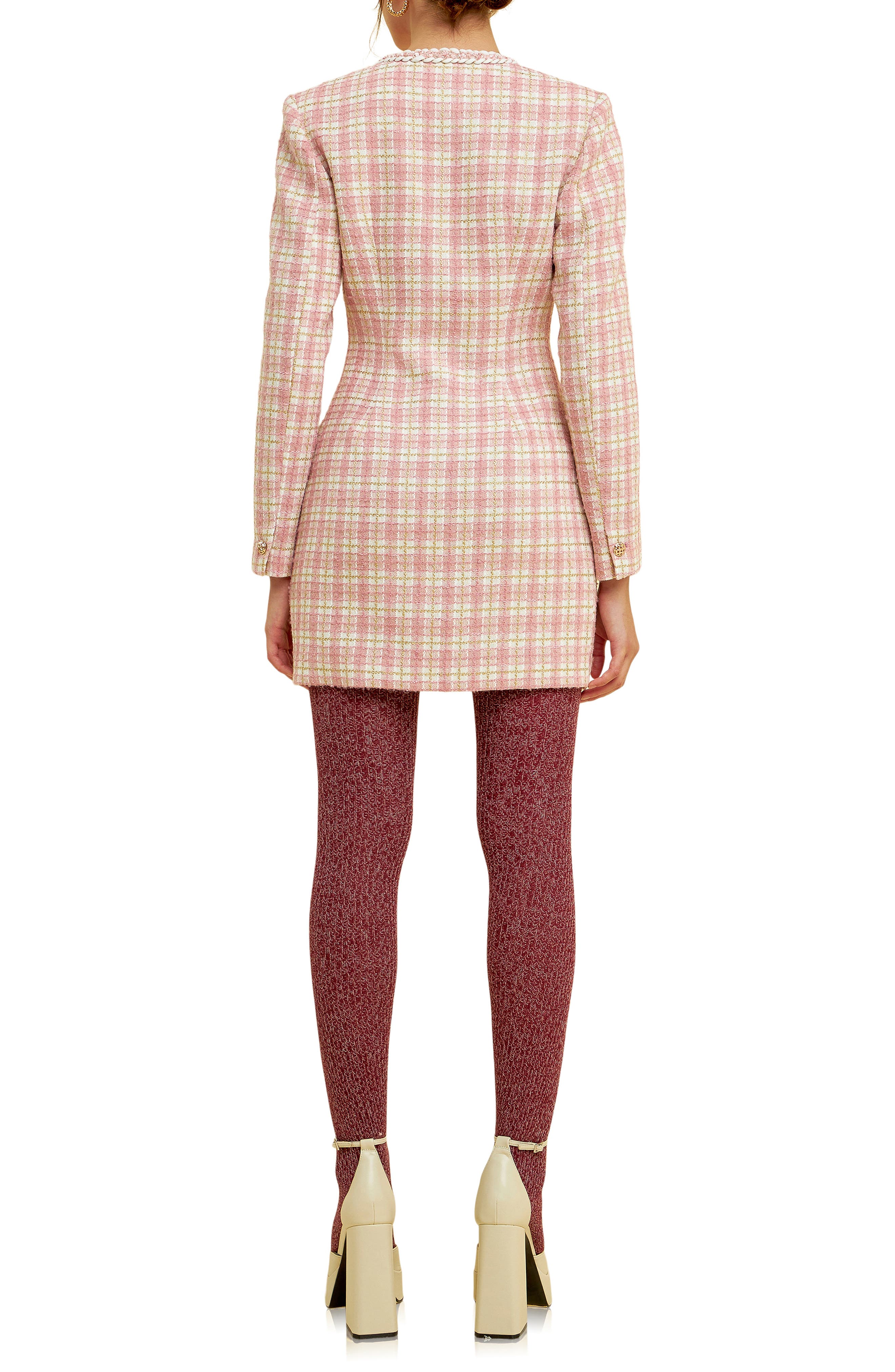 Premium Plaid Tweed Minidress - image 2