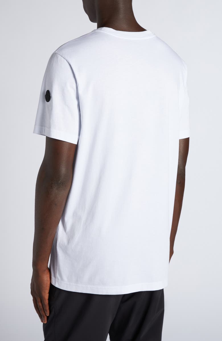 Moncler Logo Patch Cotton Graphic T-Shirt, Alternate, color, Brilliant White
