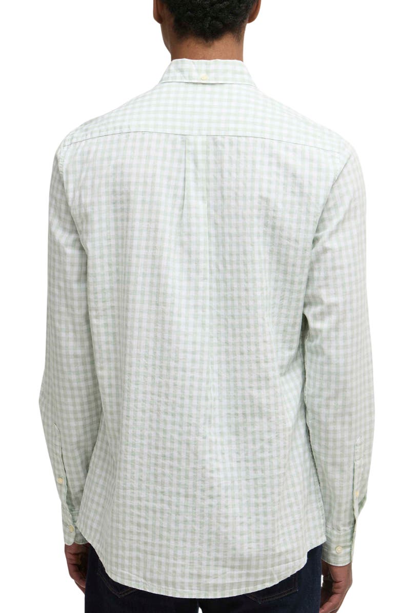 Barbour Kanehill Tailored Fit Gingham Button-Down Shirt, Alternate, color, Sea Green