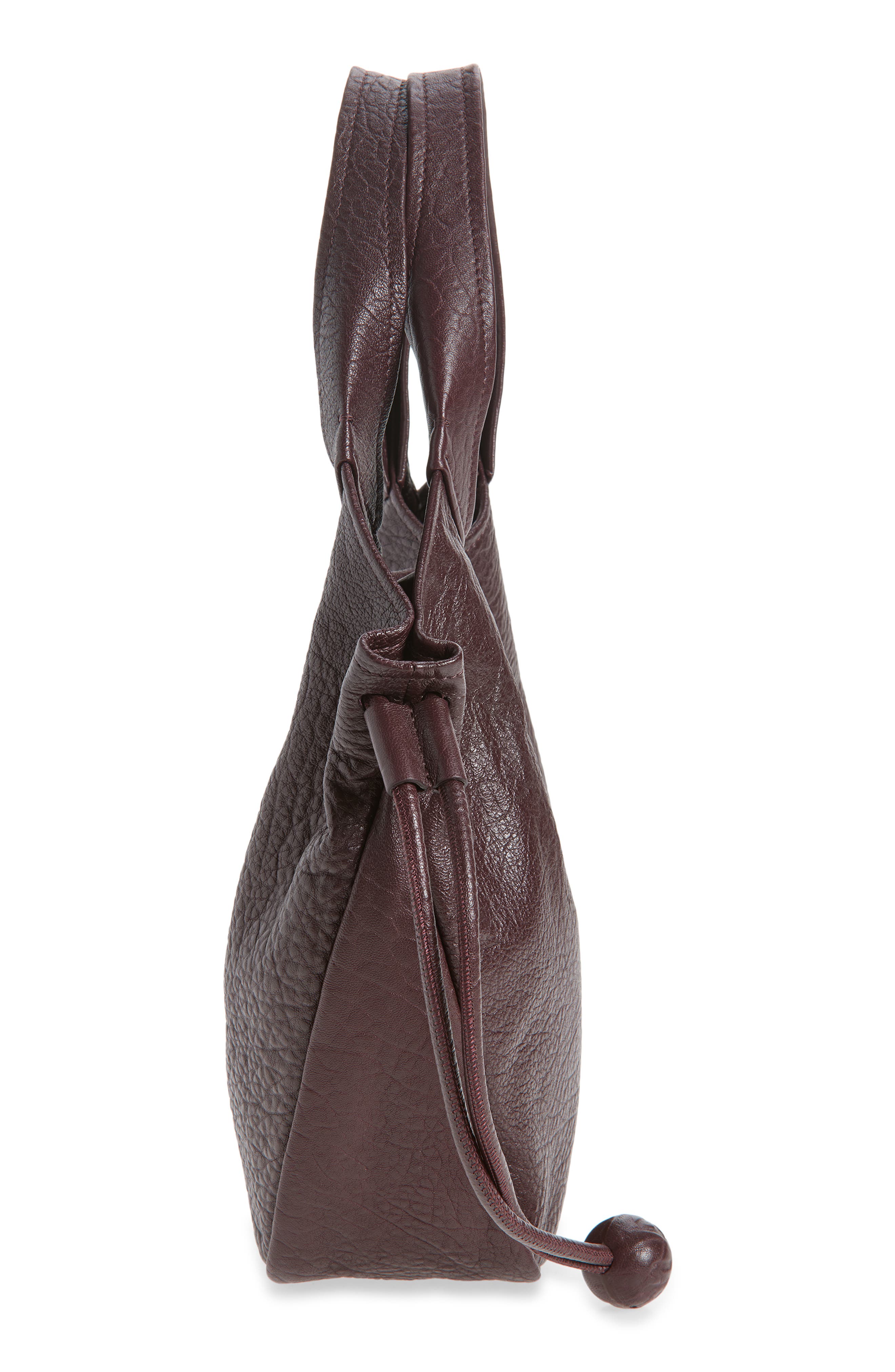 Marni Small Trunkaroo Leather Tote, Alternate, color, Cherry