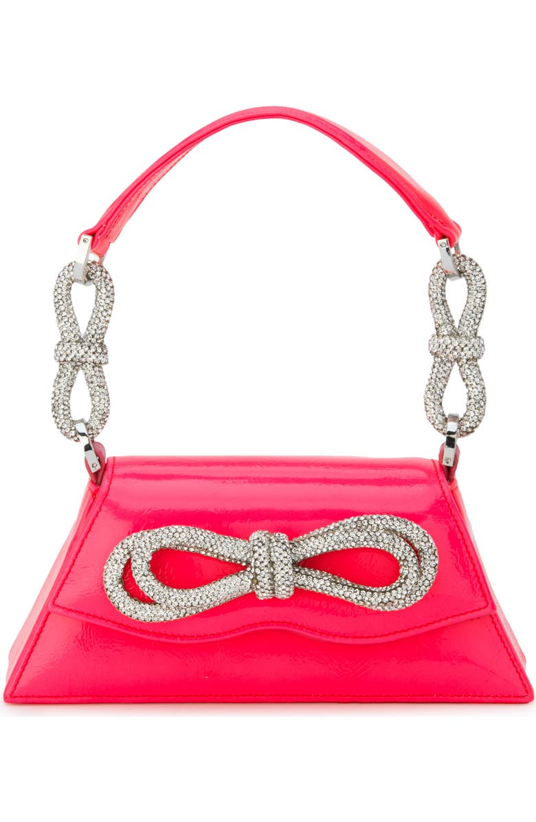 Mach & Mach Mini Samantha Double Bow Patent Leather Top Handle Bag, Main, color,