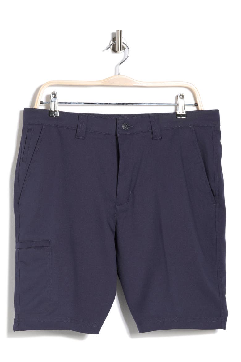 Flat Front Stretch Cargo Golf Shorts, Alternate, color, PEACOAT