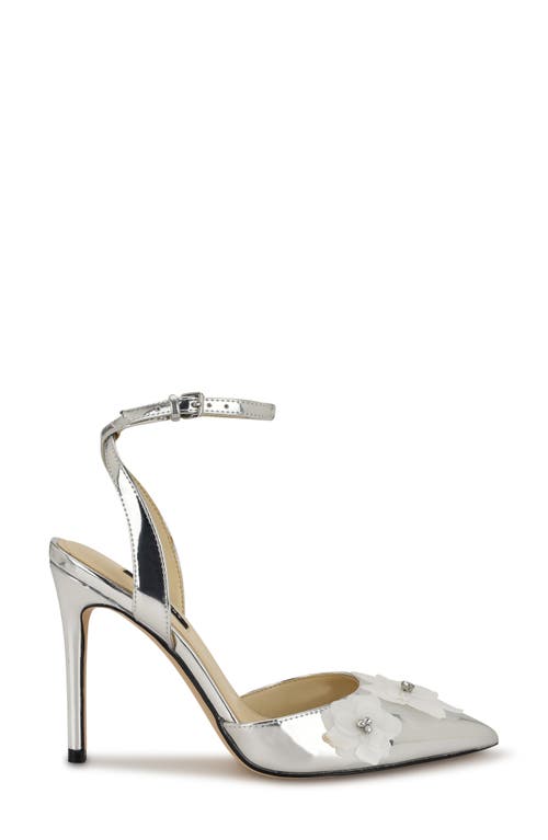Nine West Fabby Pointed Toe Pump In Silver 040