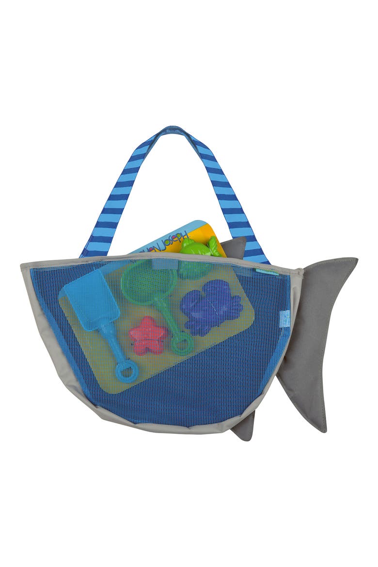 Beach Tote, Toys & Hooded Towel Set, Alternate, color, GRAY SHARK