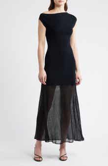Vinka Mixed Media Maxi Dress