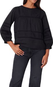 Paneros Clothing Dawn Lace Inset Cotton Blouse