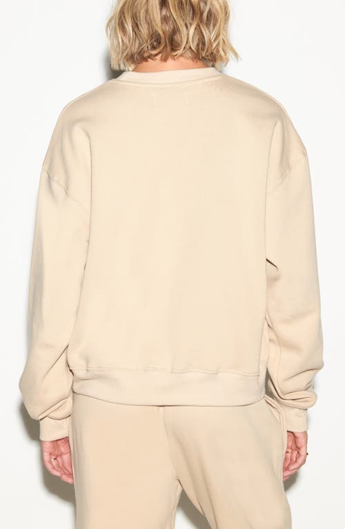 Spiritual Gangster Shady Palm La Brea Crewneck Cotton Graphic Sweatshirt In Brown