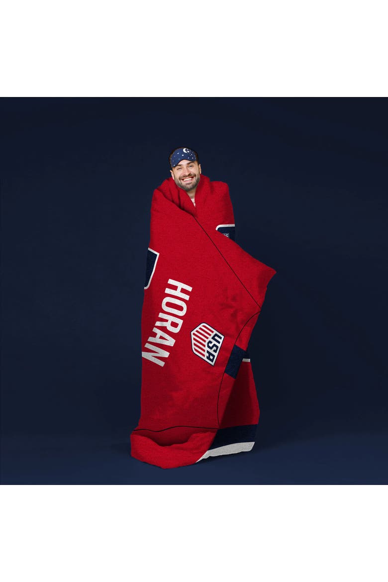 US Womens Soccer Lindsey Horan 60" x 80" Raschel Throw Blanket, Alternate, color, None