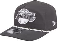 New Era Men's New Era Graphite Los Angeles Lakers Tonal Rope 19TWENTY Adjustable Hat