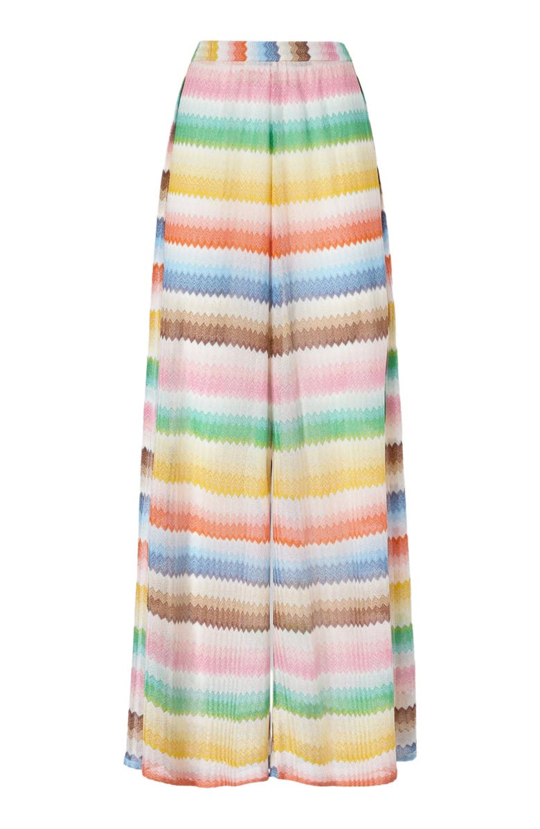 Missoni Beach Cover-up Pants With Dégradé Zigzag Pattern And Slits, Alternate, color, Multicoloured