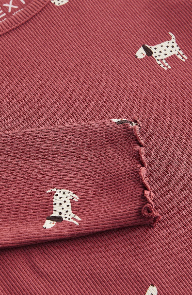 NEXT Kids' Dalmatian Print Long Sleeve Cotton Rib Top, Alternate, color, 