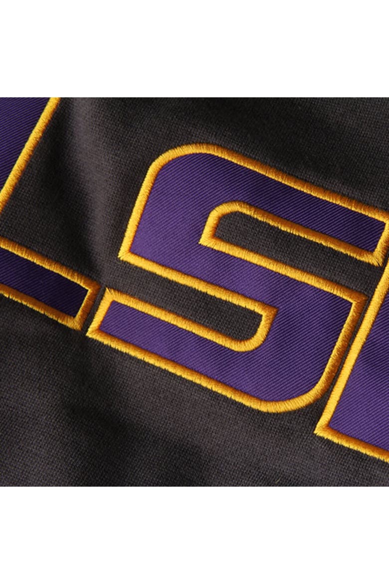 Youth Stadium Athletic Charcoal LSU Tigers Big Logo Pullover Hoodie, Alternate, color, Charcoal