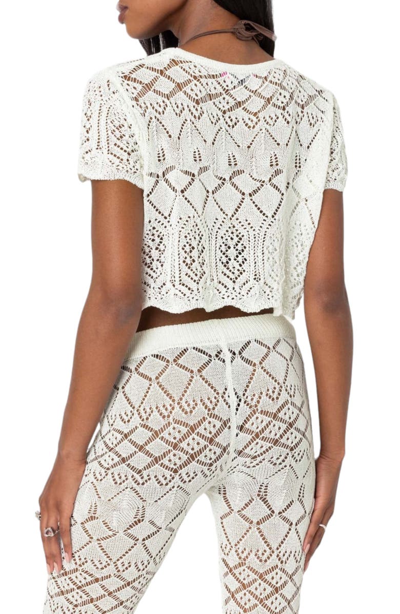 EDIKTED Fable Open Stitch Crop Sweater, Alternate, color, 