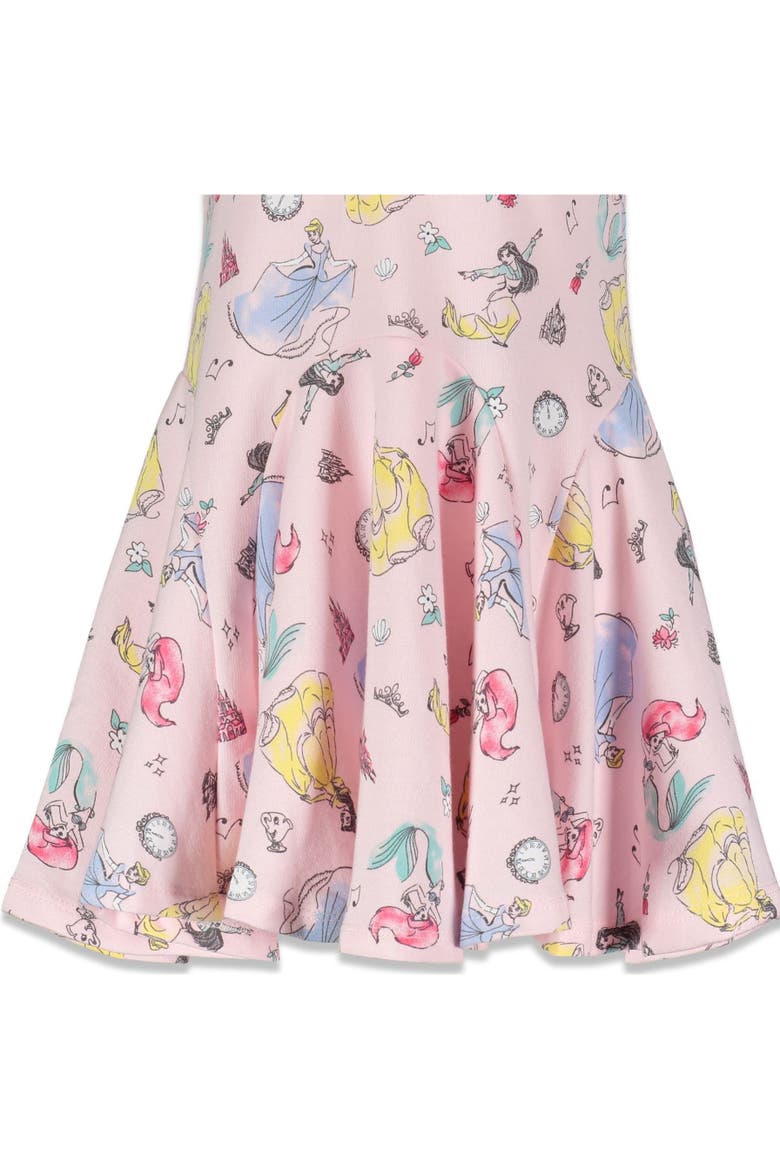 Princess Short Sleeve Skater Dress, Alternate, color, Princess Pink