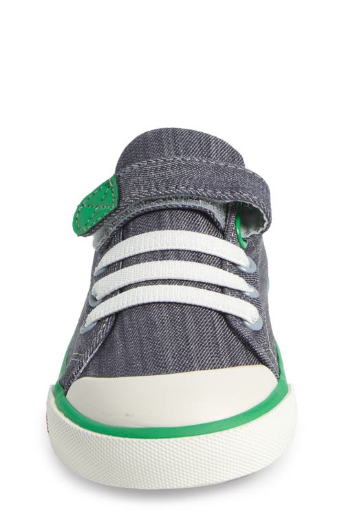 See Kai Run Kids' Stevie Ii Sneaker In Gray Denim/green